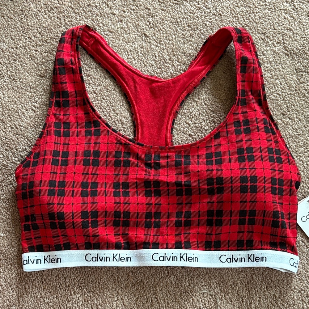 Calvin Klein lightly lines bralette medium new